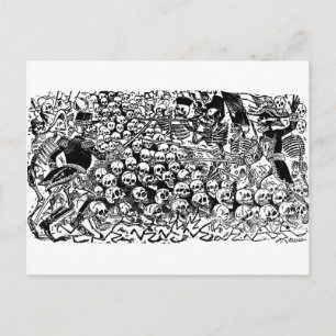 La Calavera Revuelta von José Guadalupe Posada Postkarte