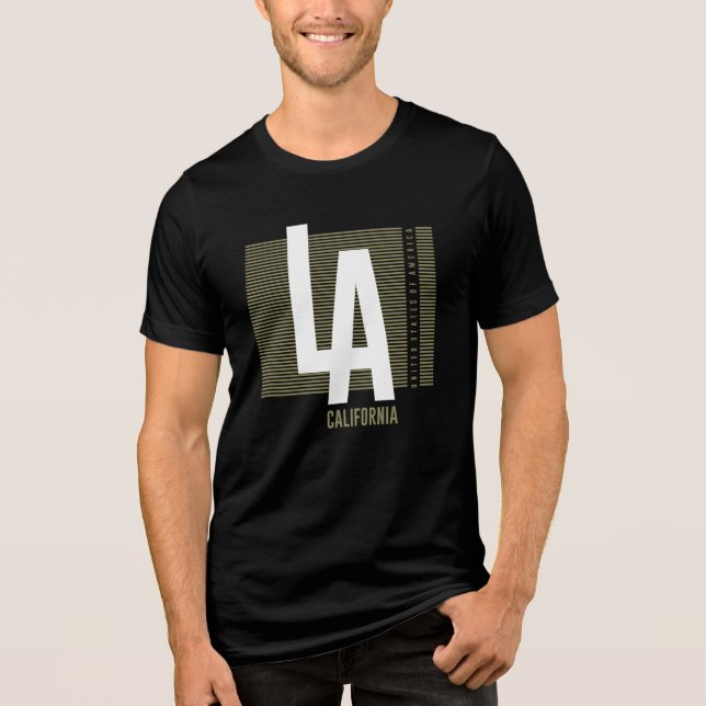 LA California: kühne Stadtaussage Tri-Blend Shirt (Vorderseite)