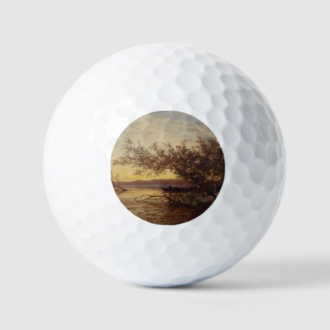La Camargue, Coucher De Soleil - Félix Ziem Golfball (Vorderseite)