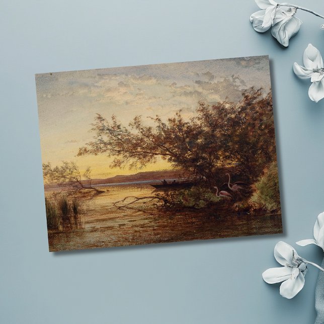 La Camargue, Coucher De Soleil - Félix Ziem Postkarte (Von Creator hochgeladen)