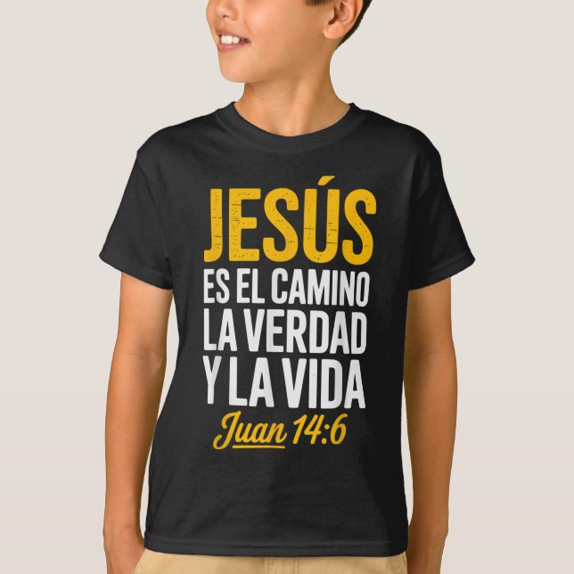 La Camisa De Jesus En Espanol Christian Spanish  T-Shirt (Vorderseite)
