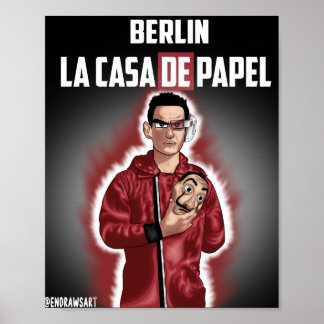 LA CASA DE PAPEL - GELD HEIST - BERLIN COVERART POSTER