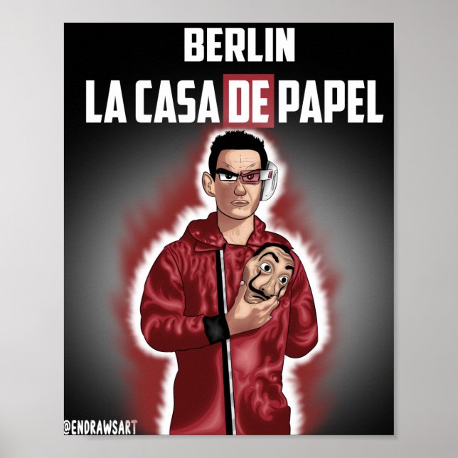 LA CASA DE PAPEL - GELD HEIST - BERLIN COVERART POSTER (Vorne)