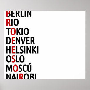 La Casa de Papel - Städte Poster