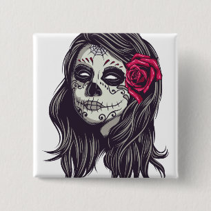 La Catrina - Dia De Los Muertos Button
