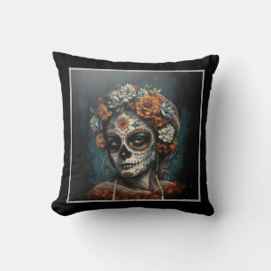 La Catrina Ewiger Geist Dia de los Muertos Kissen