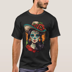 La Catrina Frauen Dia De Los Muertos Latina T-Shirt