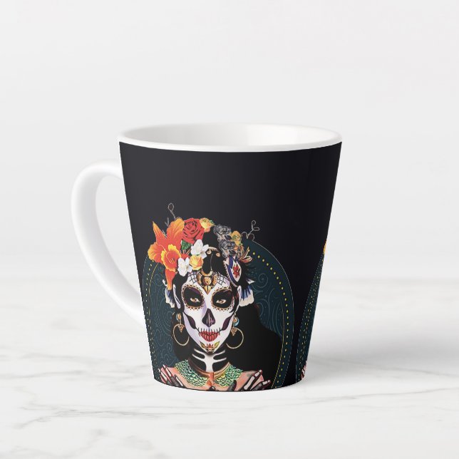 LA CATRINA Halloween Black Coffee Tasse (Linke Ecke)