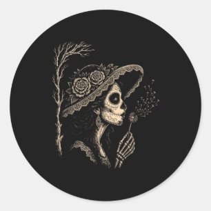 La Catrina pustet Wünsche Löwenzahn Vintage Lustig Runder Aufkleber