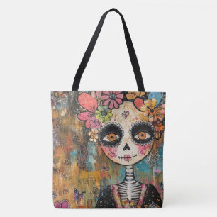La Catrina-Skelett mit Blumenkrone
