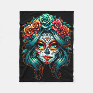 La Catrina Women Dia De Los Muertos Latina Cinco D Fleecedecke