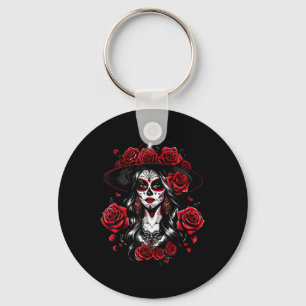 La Catrina Women Dia De Los Muertos Latina Cinco D Schlüsselanhänger
