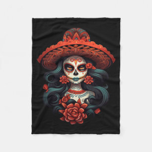 La Catrina Zucker-Schädel-Tag der Regierungsbehörd Fleecedecke