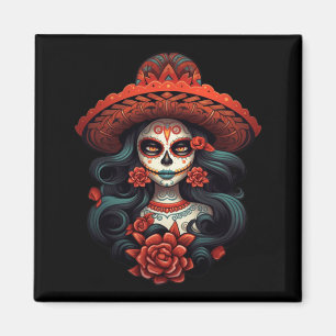 La Catrina Zucker-Schädel-Tag der Regierungsbehörd Magnet