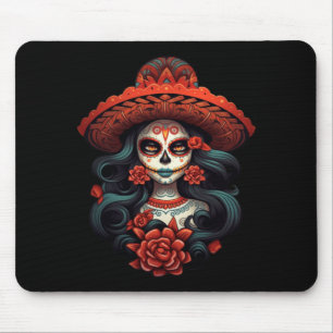 La Catrina Zucker-Schädel-Tag der Regierungsbehörd Mousepad