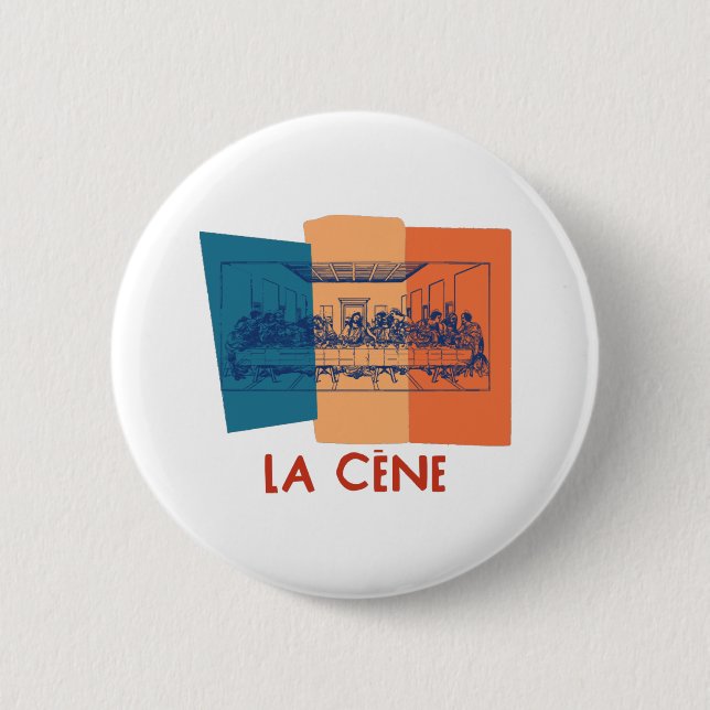 La Cène - das letzte Abendessen Button (Vorderseite)