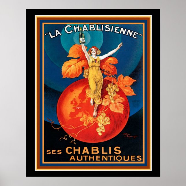 La Chablisienne Art Deco Poster 16 x 20 (Vorne)