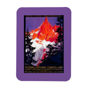 La Chaine De Mont-Blanc Vintag PosterEurope Magnet