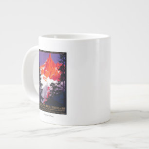 La Chaine De Mont-Blanc Vintage PosterEuropa Jumbo-Tasse