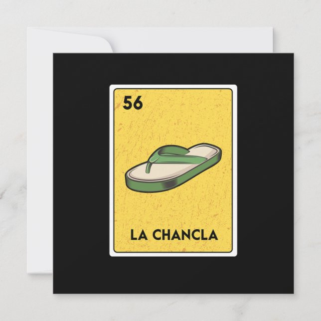 La Chancla Mexican Lottery Bingo Game Card Player Einladung (Vorderseite)