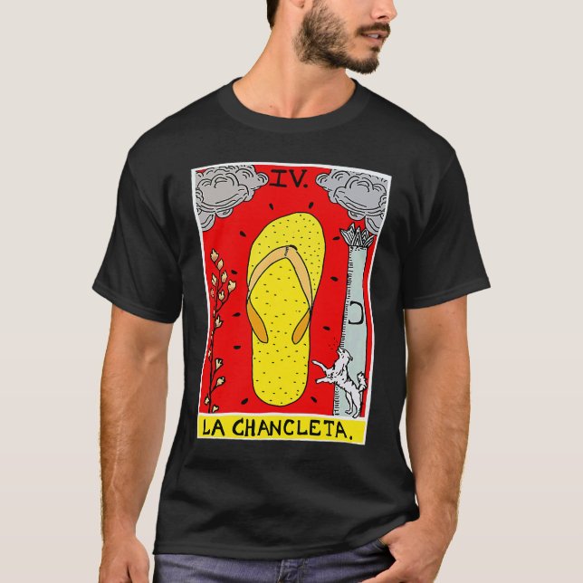 La Chancleta The Flip Flop Tarot Card  Latina Lati T-Shirt (Vorderseite)