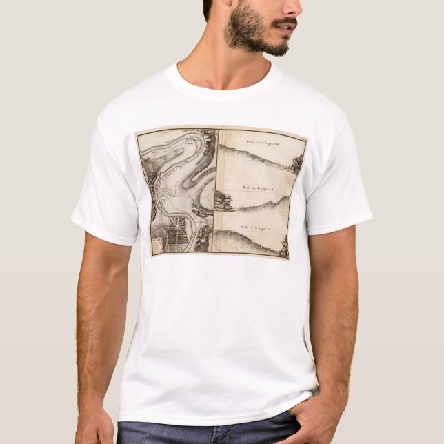 La-Charente-Atlas-Karte T-Shirt (Vorderseite)