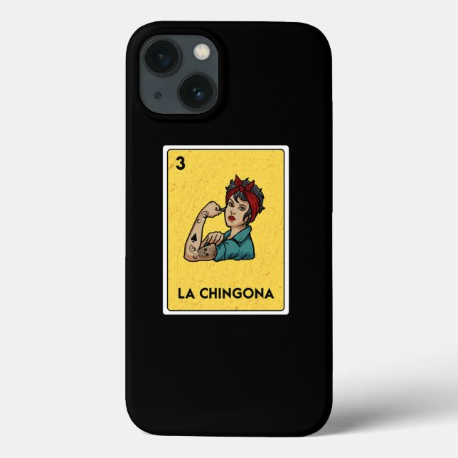 La Chingona Mexican Lottery Bingo Game Card Player Case-Mate iPhone Hülle (Rückseite)
