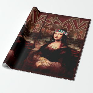 La Chola Mona Lisa Mexikanisch Geschenkpapier
