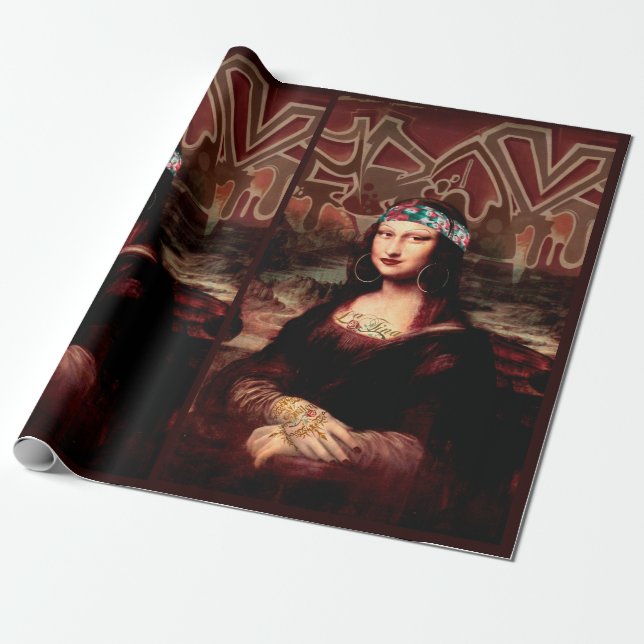 La Chola Mona Lisa Mexikanisch Geschenkpapier (Ungerollt)