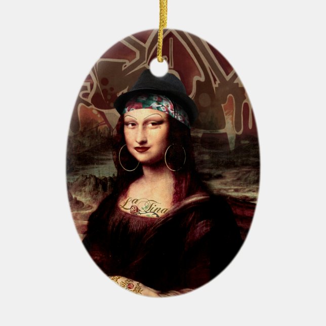La Chola Mona Lisa Mexikanisch Keramik Ornament (Vorne)