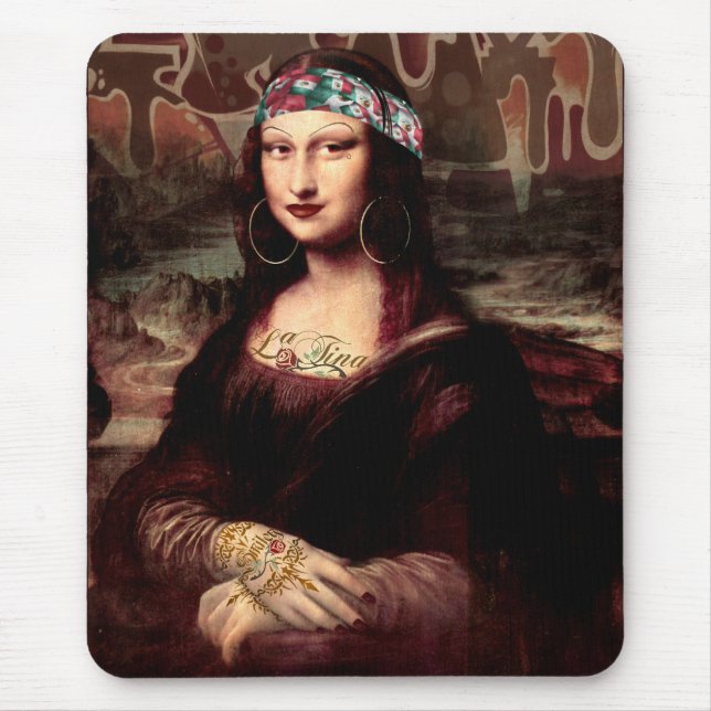 La Chola Mona Lisa Mexikanisch Mousepad (Vorne)