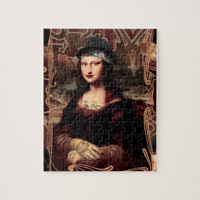 La Chola Mona Lisa Mexikanisch Puzzle (Vertikal)