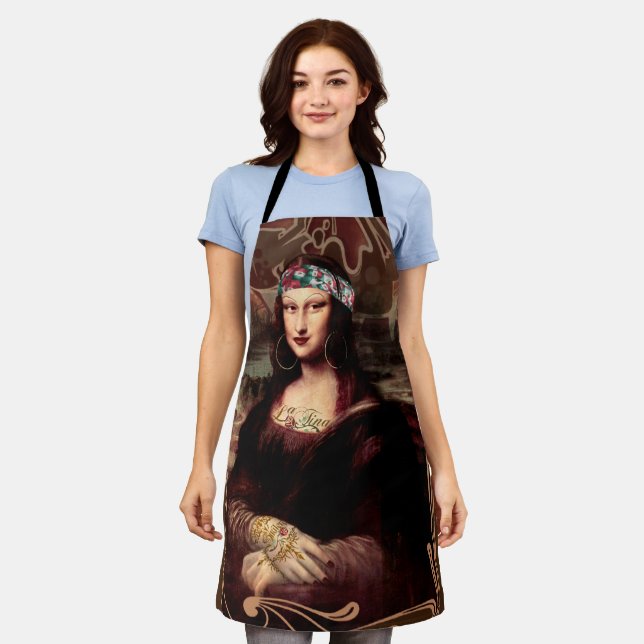 La Chola Mona Lisa Mexikanisch Schürze (Getragen)
