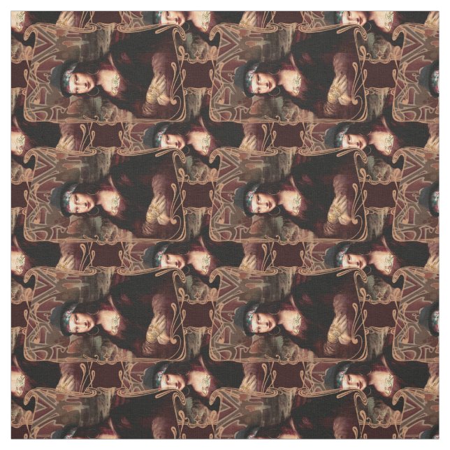 La Chola Mona Lisa Mexikanisch Stoff (Muster)