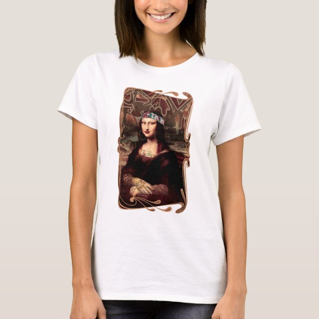 La Chola Mona Lisa Mexikanisch T-Shirt (Vorderseite)
