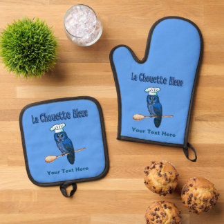 La Chouette Bleue Café Ofenhandschuh & Topflappen-Set