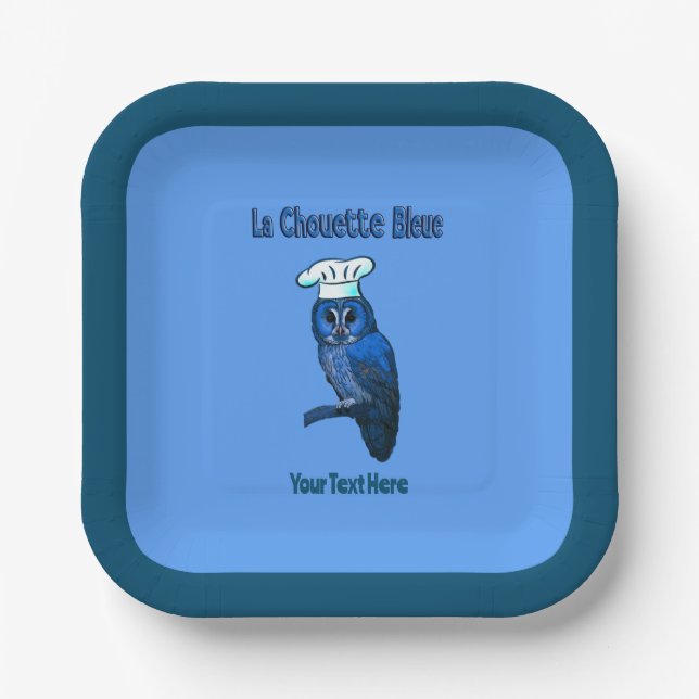 La Chouette Bleue Café Pappteller (Vorderseite)