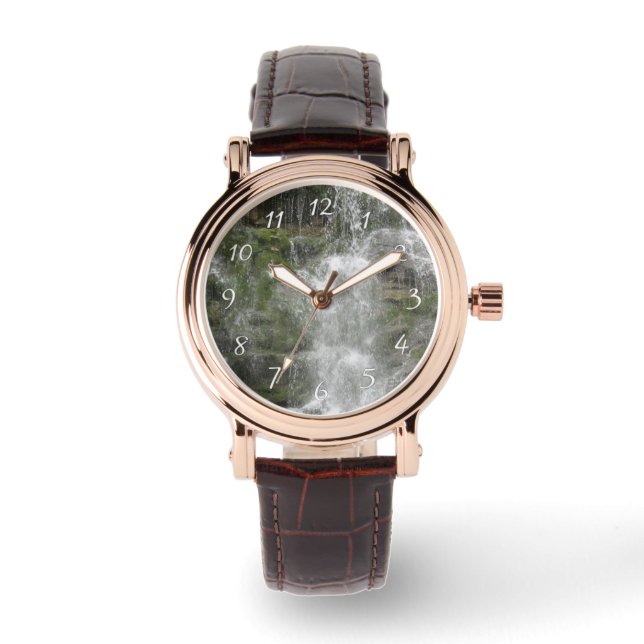 La Chute Wasserfall im Forillon Nationalpark Armbanduhr (Vorderseite)