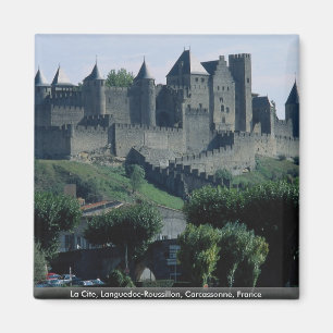 La Cite, Languedoc-Roussillon, Carcassonne, Frankr Magnet