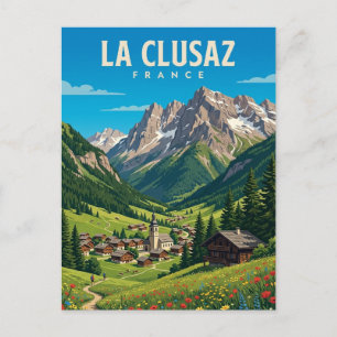 La Clusaz Frankreich Postkarte
