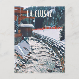 La Clusaz Skistation Postkarte