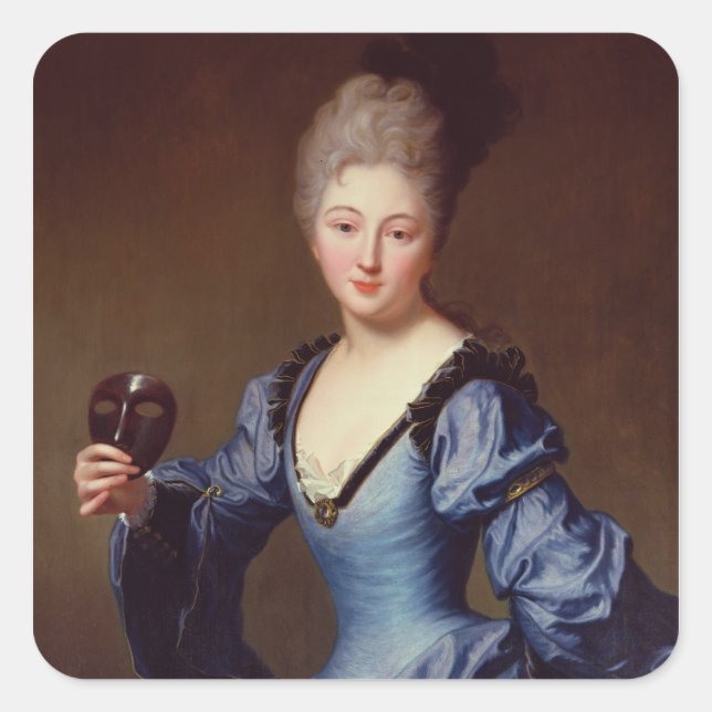 La Comtesse de Bersac Quadratischer Aufkleber (Vorderseite)