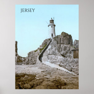 La Corbière Lighthouse in Jersey (1900) Poster