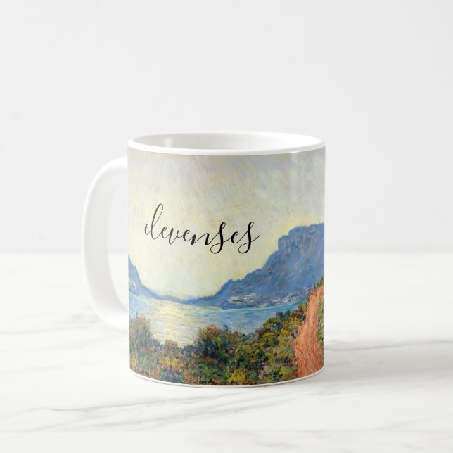 La Corniche bei Monaco von Claude Monet Kaffeetasse (Vorderseite Links)