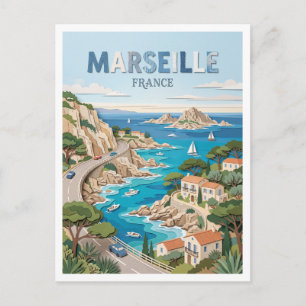 La Corniche Kennedy Marseille Frankreich Postkarte