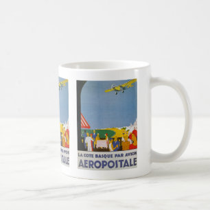 La Cote baskque Par Avion Kaffeetasse