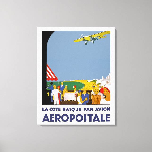 La Cote baskque Par Avion Leinwanddruck (Vorderseite)