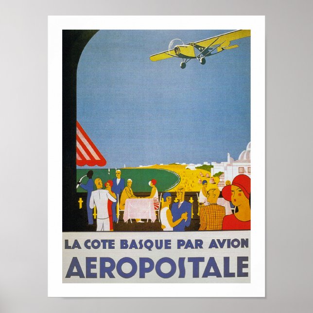 La Cote baskque Par Avion Poster (Vorne)