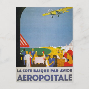 La Cote baskque Par Avion Postkarte