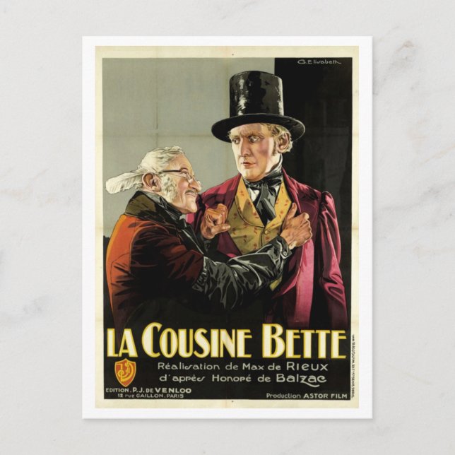 La Cousine Bette (Film, 1927) Postkarte (Vorderseite)